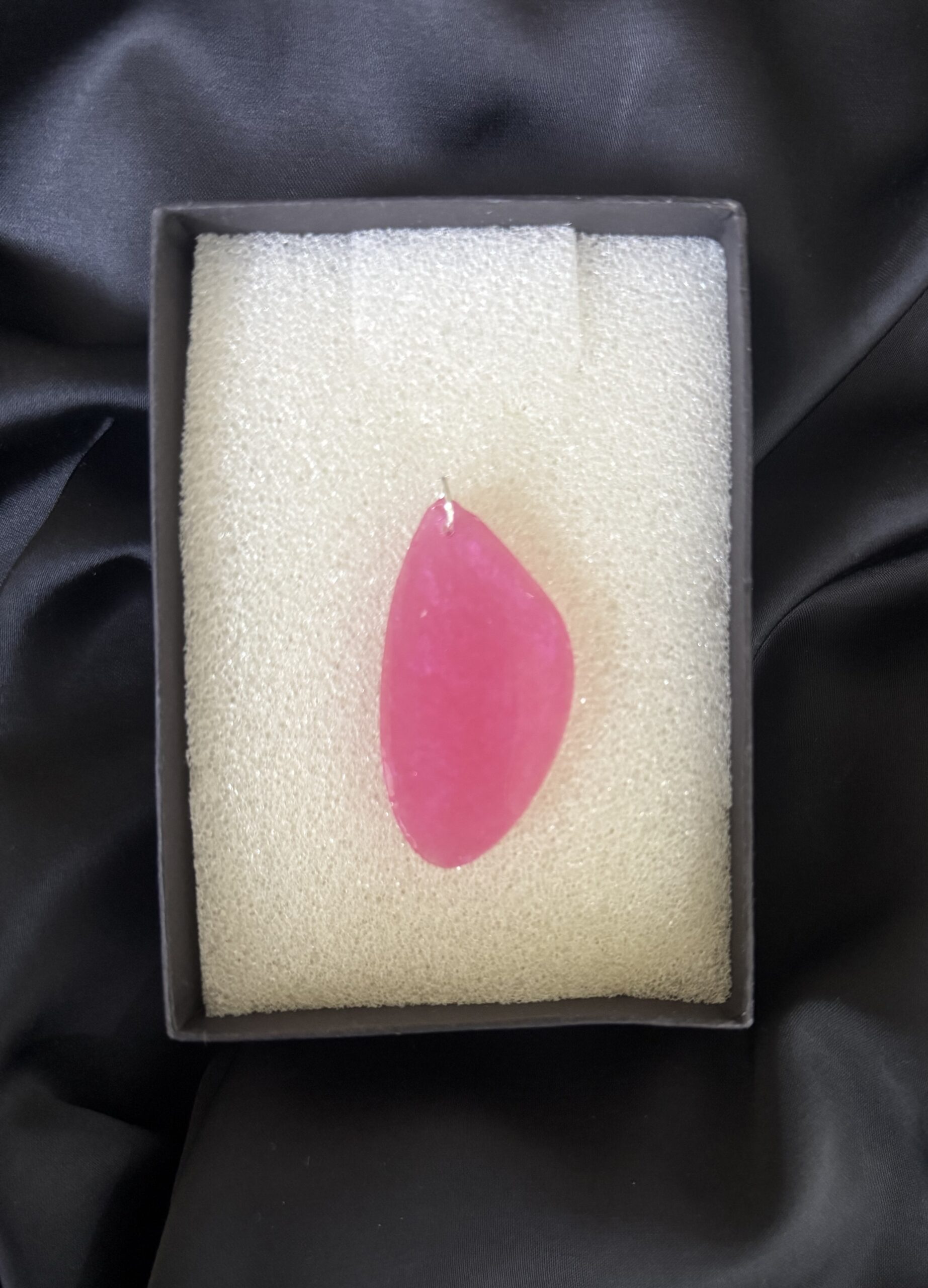 Blush Pink Resin Art Pendant