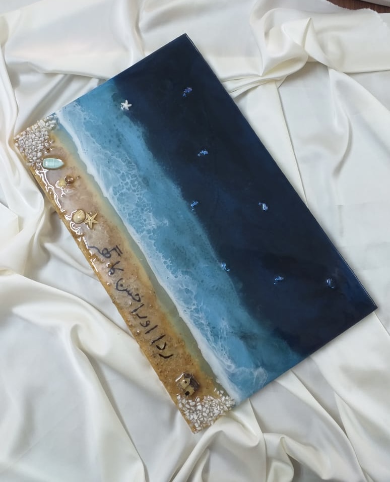 Sea Theme Resin Art Wall Hanging