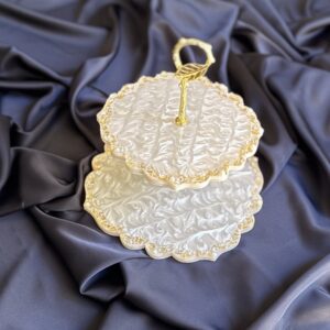 Pearl Resin Art Cupcake Stand