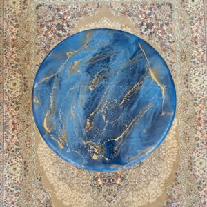 Sapphire Gold Resin Table