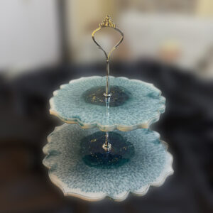Azure Dreams Resin Cupcake Stand