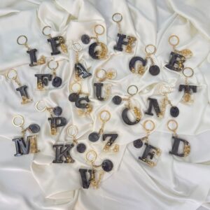 Amethyst Glow Resin Keychains