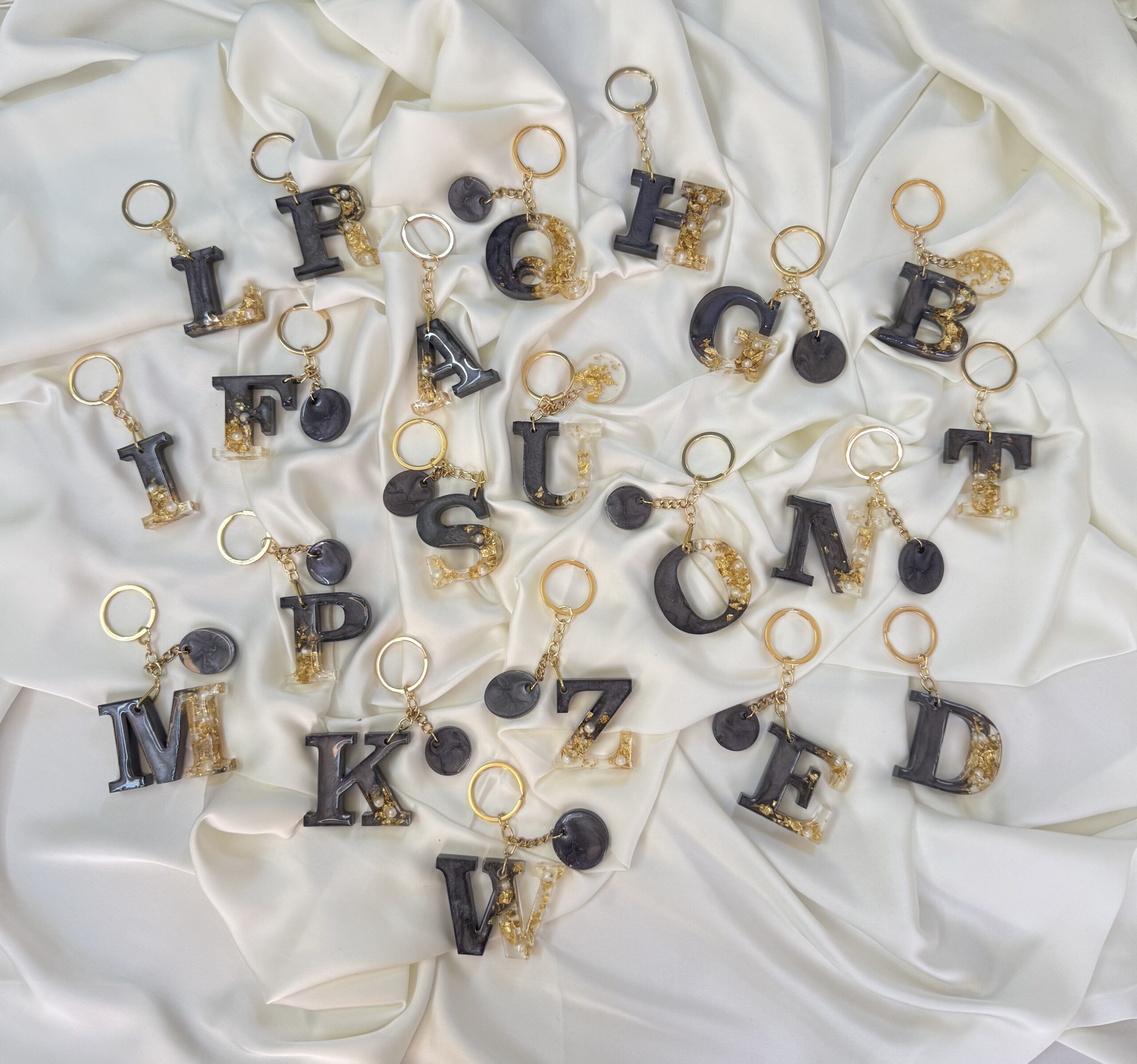 Amethyst Glow Resin Keychains