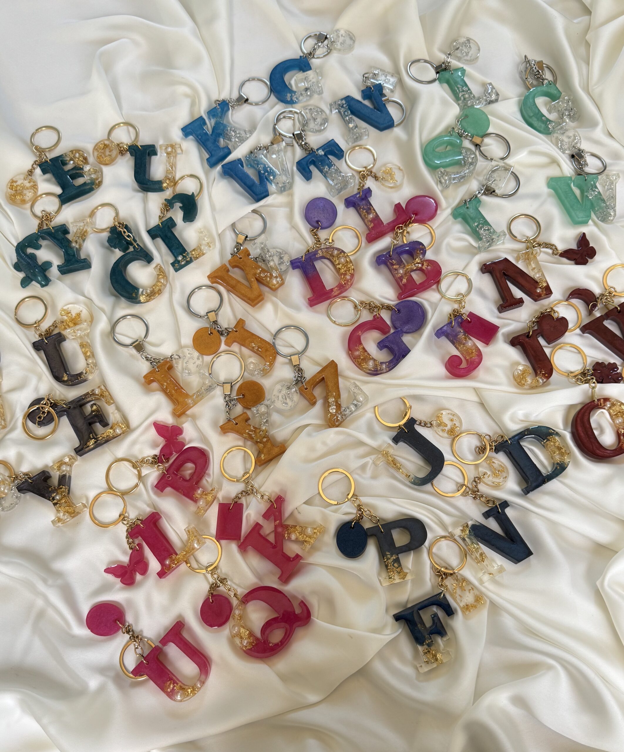 Rainbow Resin Keychains 1