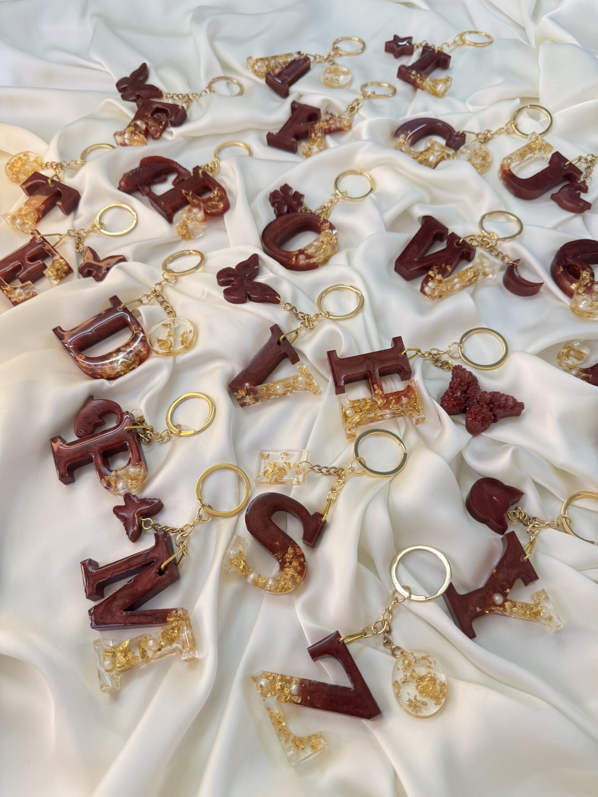 Regal Ruby Resin Keychains 1