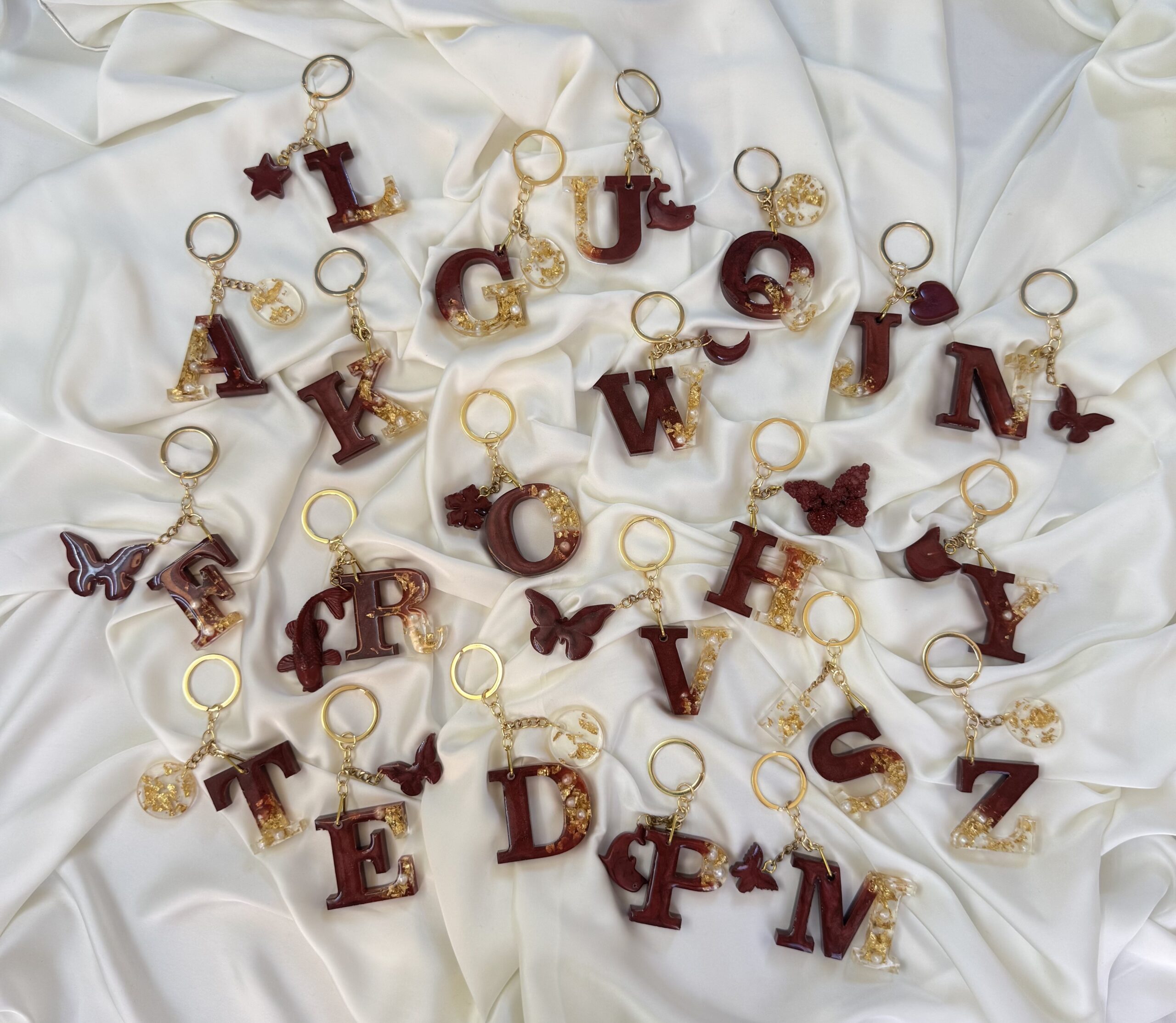 Regal Ruby Resin Keychains