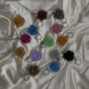 Sparkling Daisy Resin Keychains