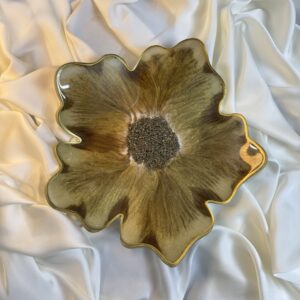 Molten Gold Resin Bowl