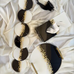 Monochrome Resin Dinning Set