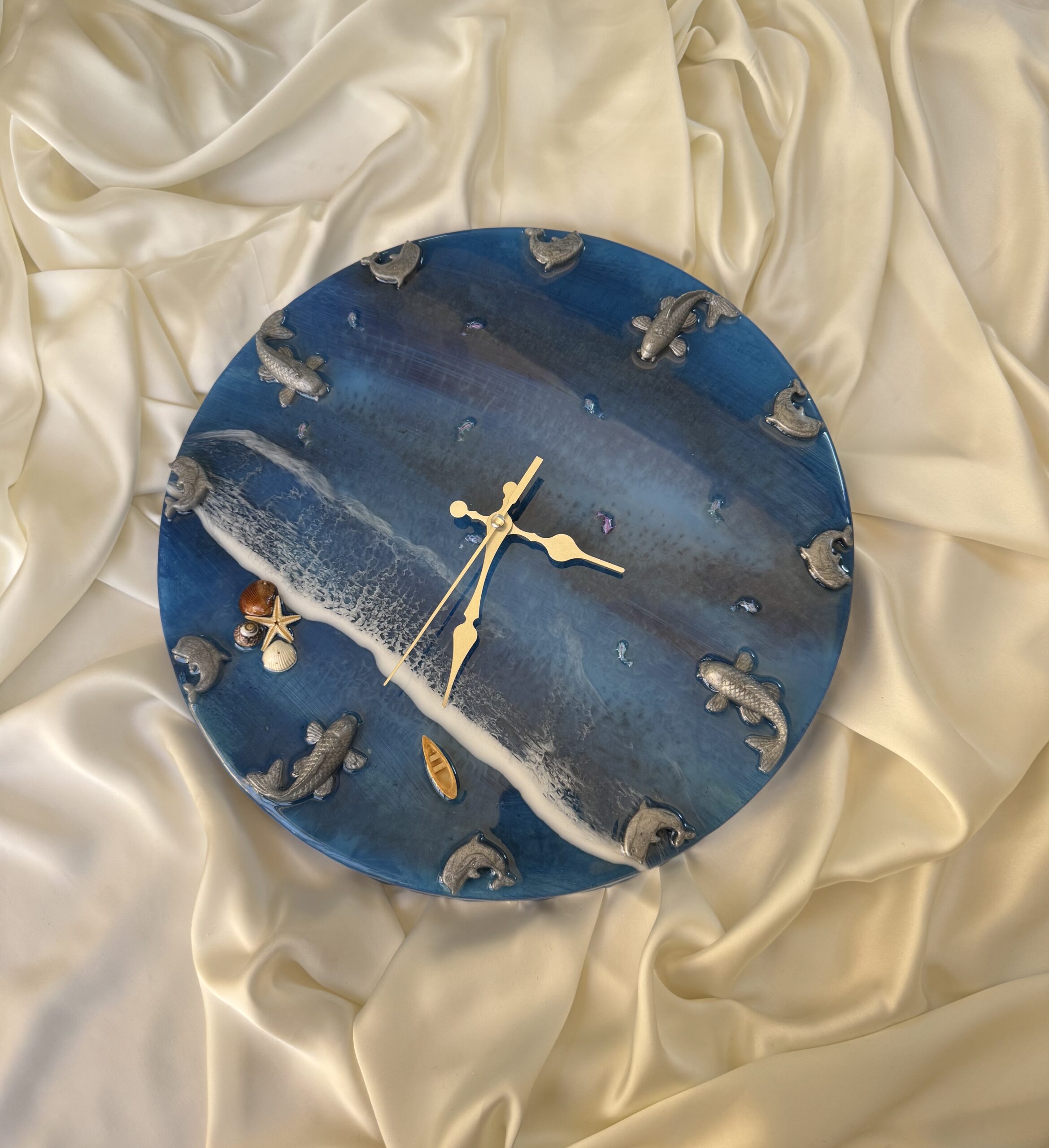 Ocean Depths Resin Clock 1