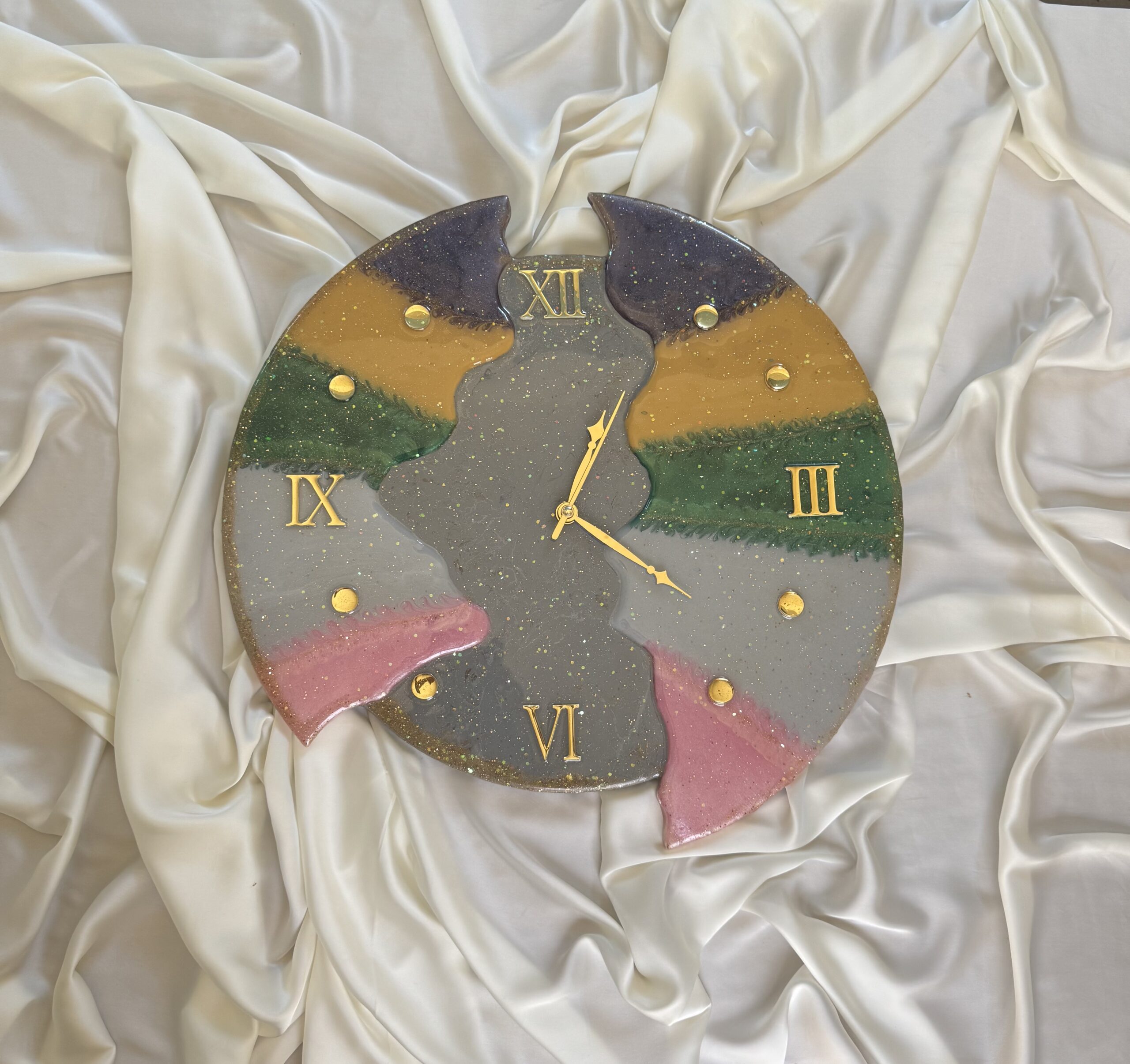 Nebula Resin Art Clock