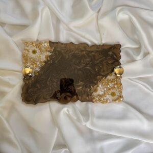 Marbled Brown Resin Tray