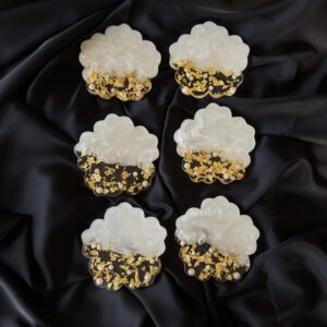 Ivory Dreams Resin Coasters