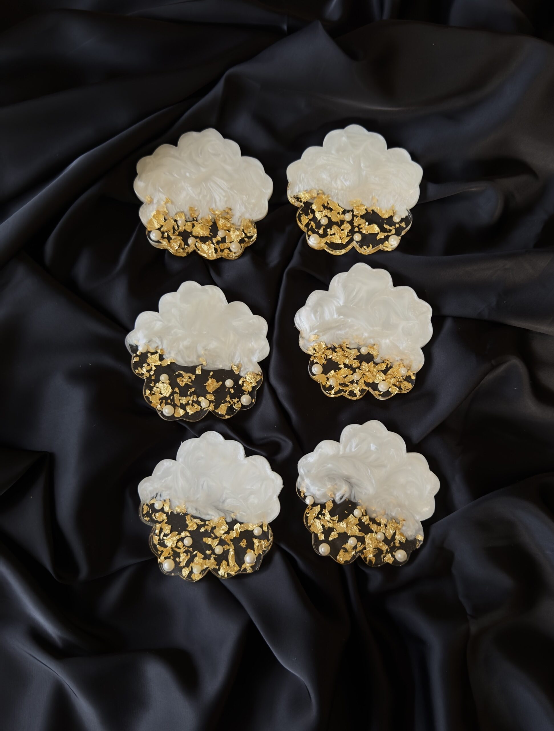 Ivory Dreams Resin Coasters