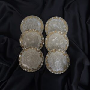 Pearl Swirl Resin Coasters