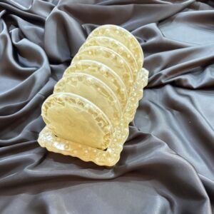 Resin Coasters Set with Holder