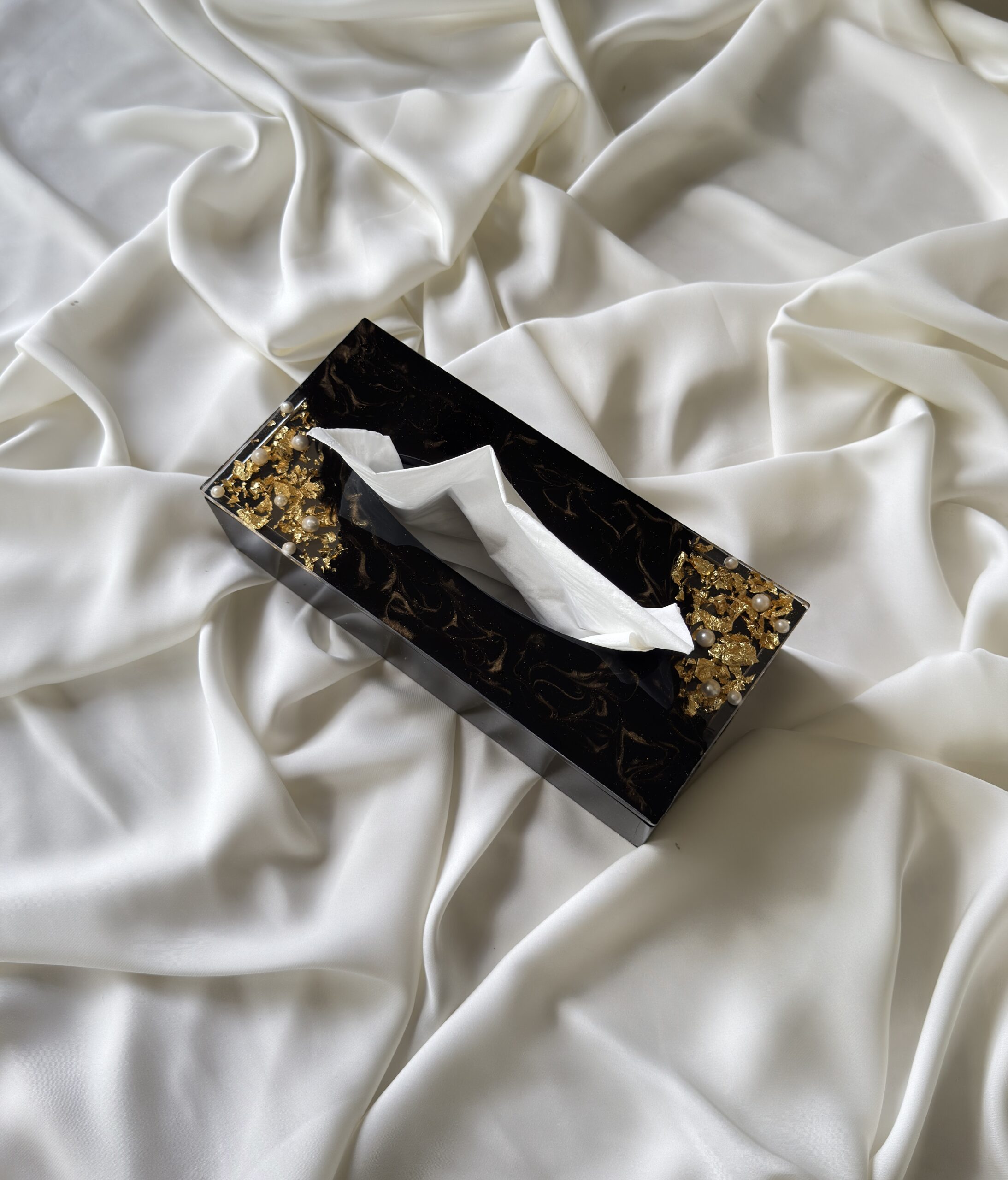 Marble Design Resin Tissue Box