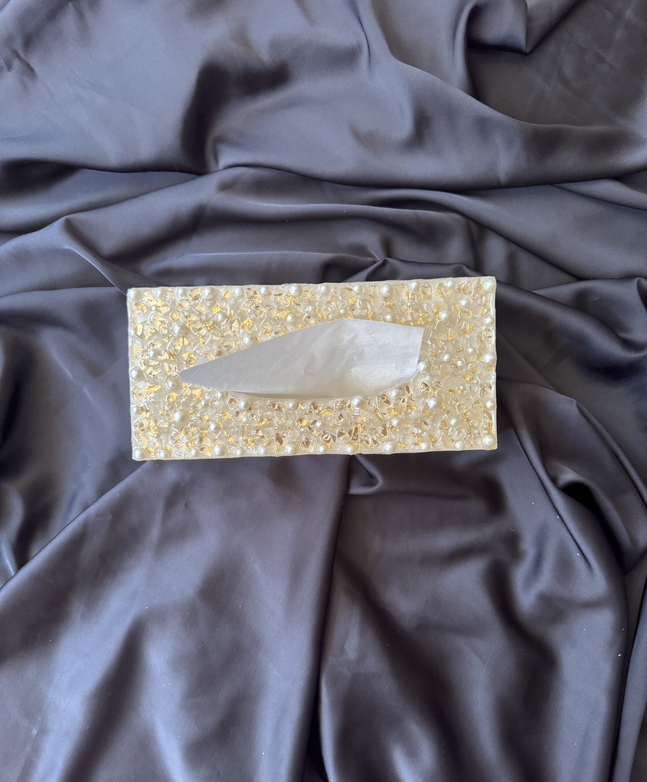Modern Glam Resin Tissue Box