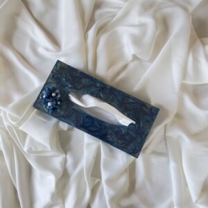 Peacock Resin Tissue Box