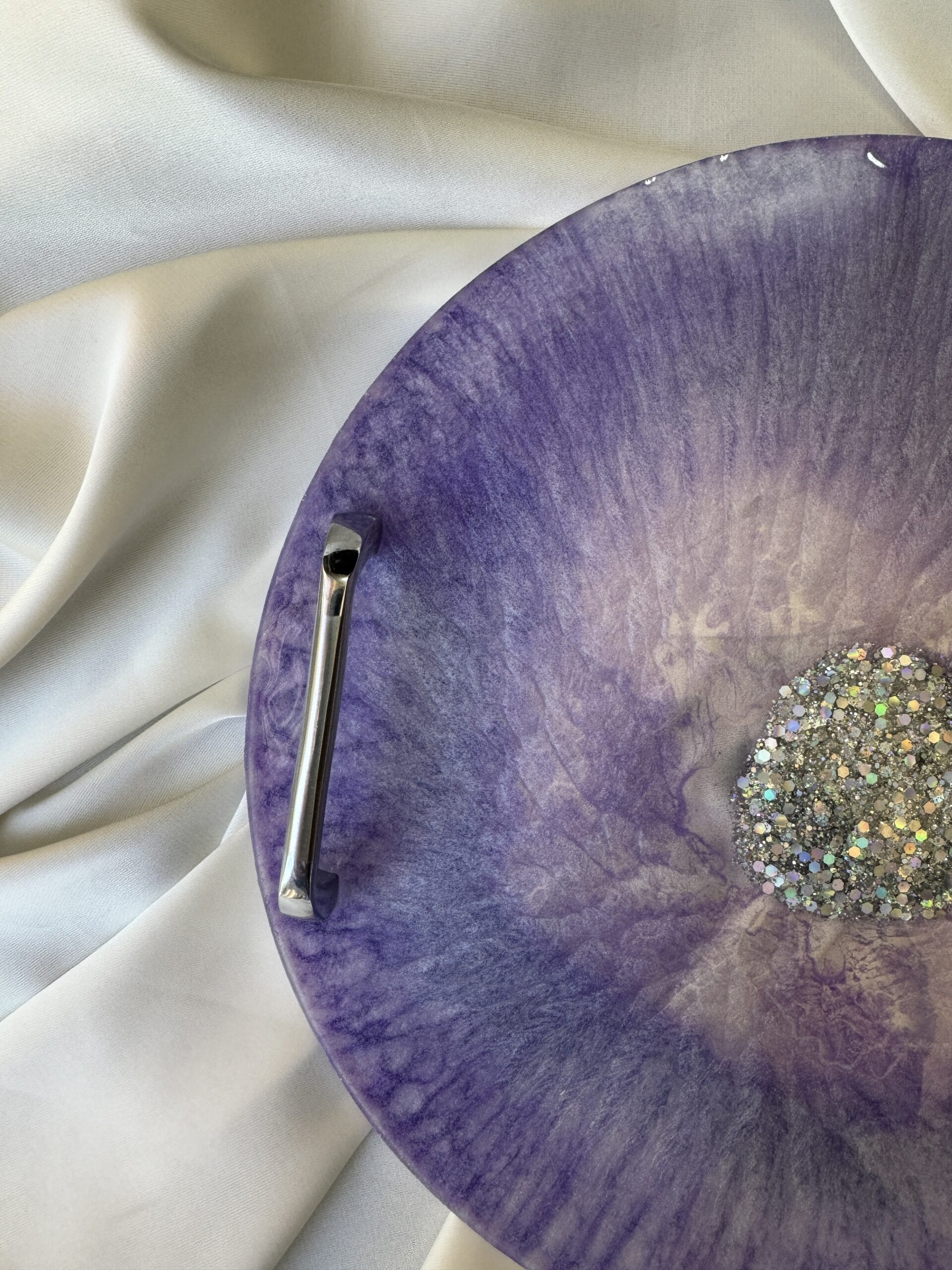 Purple Sparkle Resin Tray 1
